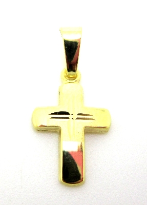 Kreuz 14 Karat Gelbgold
